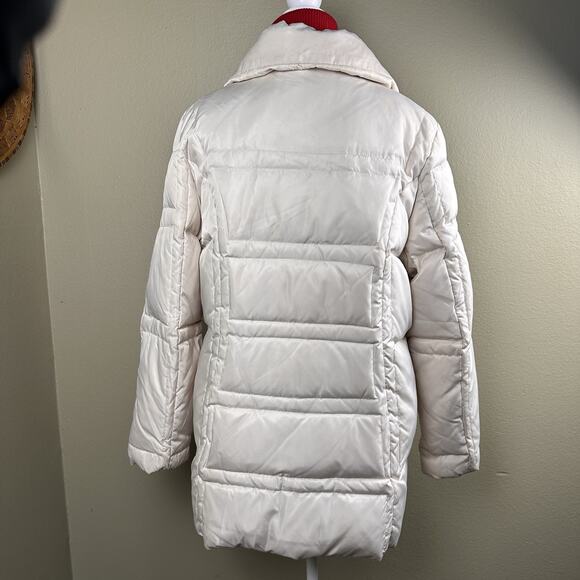 Down Jacket Women XL Jones of New York Ivory Zip Below hip - Picture 7 of 16